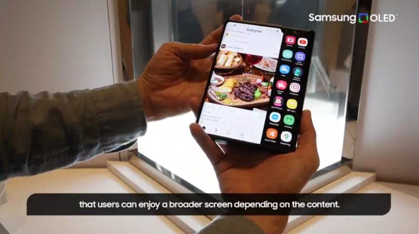 三星|三星展示多种不同面貌的可凹折屏幕设计,以及不同的凹折方式