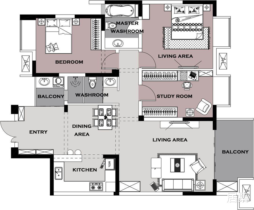 美式轻奢风格打造三居室,用爱的名义去设计,用甜蜜来冠名