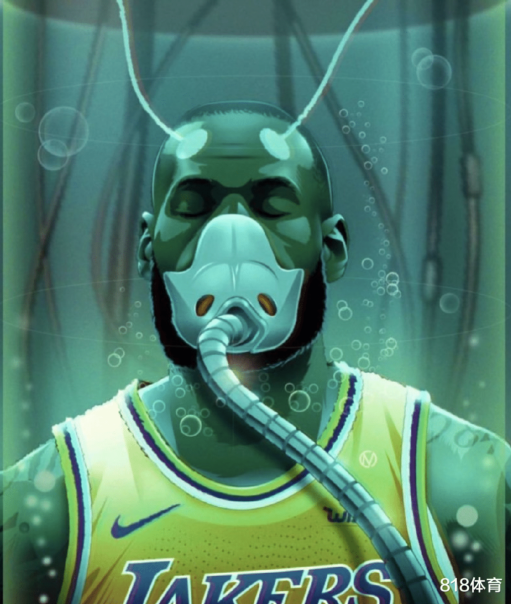 勒布朗·詹姆斯|超级赛亚人! 詹皇钻进高压氧舱做康复治疗: 未来几周我的生物圆顶床