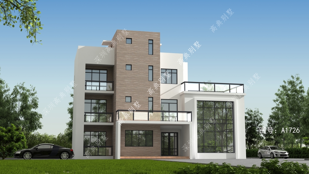 平屋顶的现代别墅,时尚大气,相信大家都会很喜爱的。