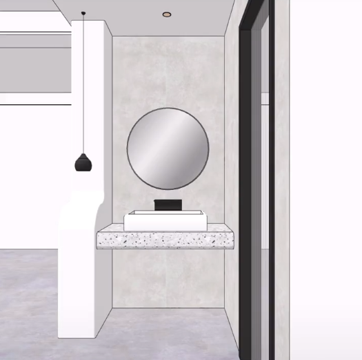 干湿分区的卫生间有个碍眼的柱子怎么解决?我来告诉你!