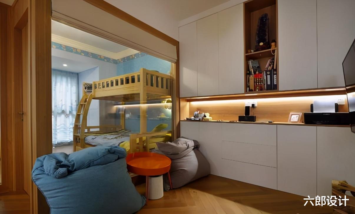 六郎设计|20万打造40㎡绝美小家,儿童房温馨又舒适,一家四口住其乐融融!