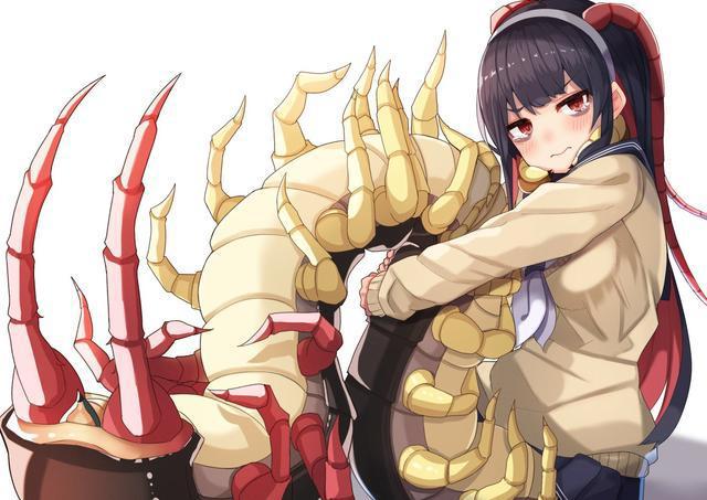 画师|日本画师绘制蜈蚣美少女，造型怪异又可爱，大神将其做成手办
