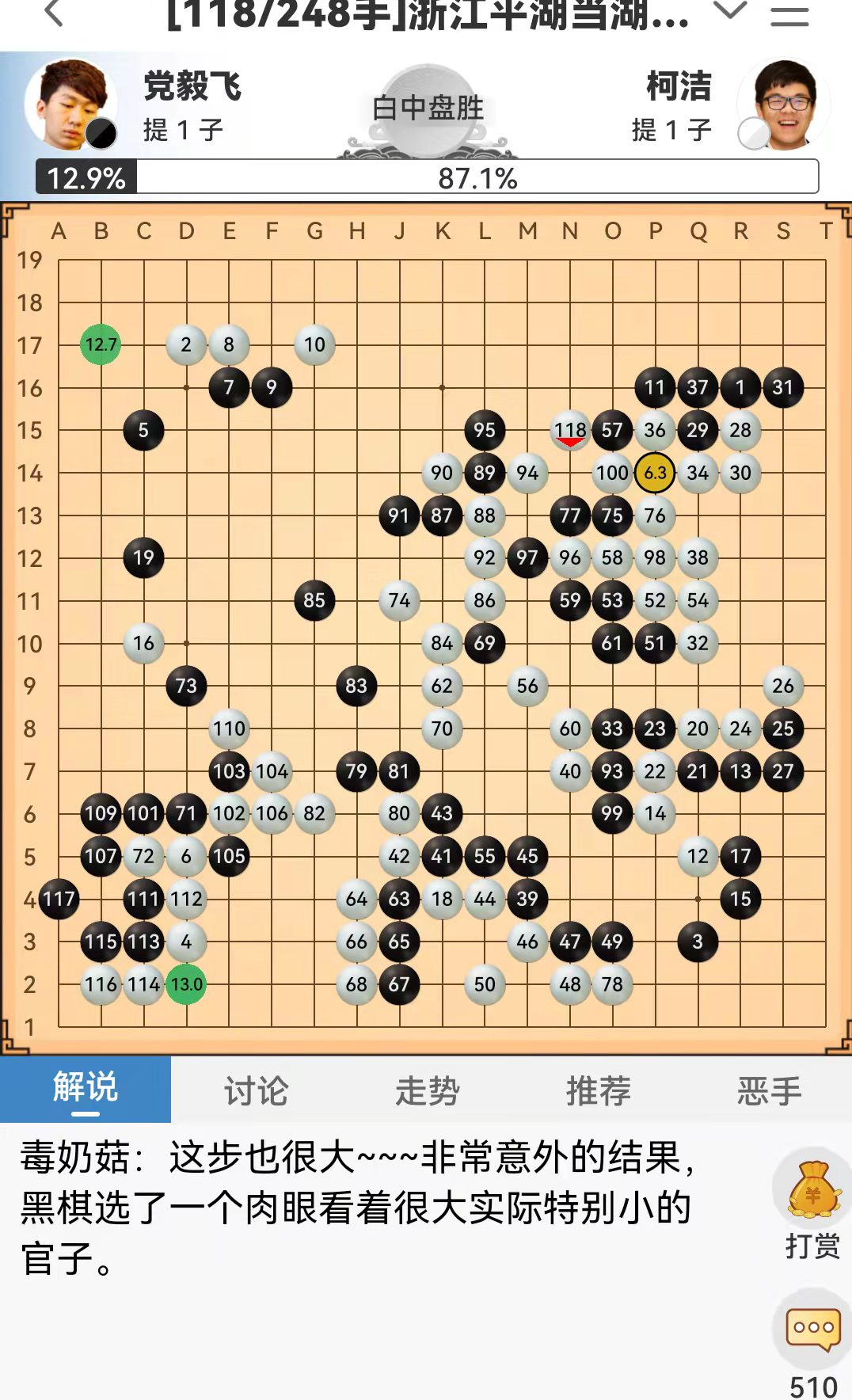 柯洁|棋迷评选丨2021中国十大战役 丁浩风头直追柯洁 (下)