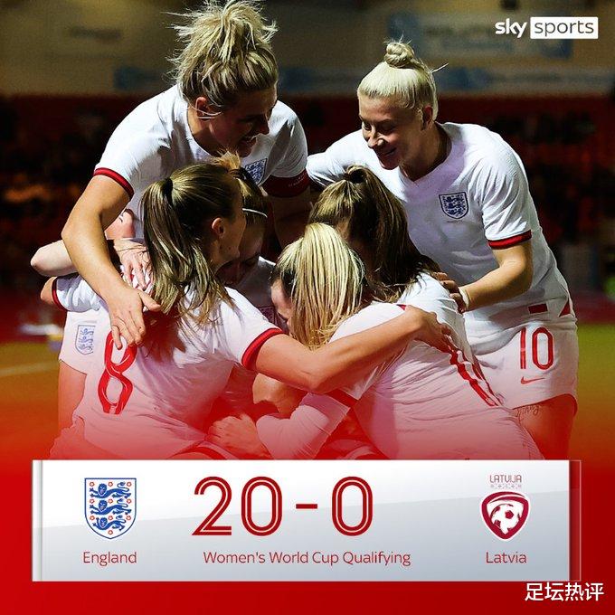 英格兰队|疯狂20-0！10人进球4人戴帽！世界第8血虐弱旅，世预赛6场53球