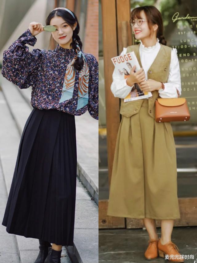 麦兜兜聊时尚|放弃你的阔腿裤吧!瞧,今年流行的“三褶裙”,胖子+矮子都能穿