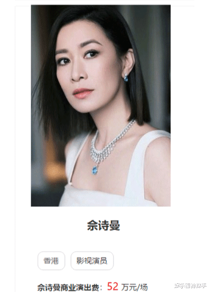 杨怡|中年女港星出场费，杨怡18万，佘诗曼52万，而她240万