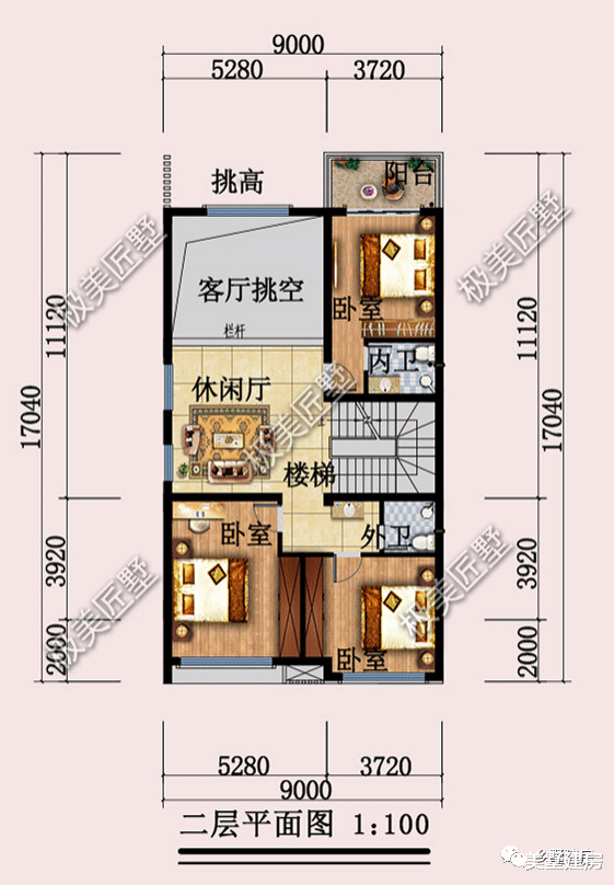 设计师|9×17.04米，带车库设计的现代风三层别墅，美观又大气！