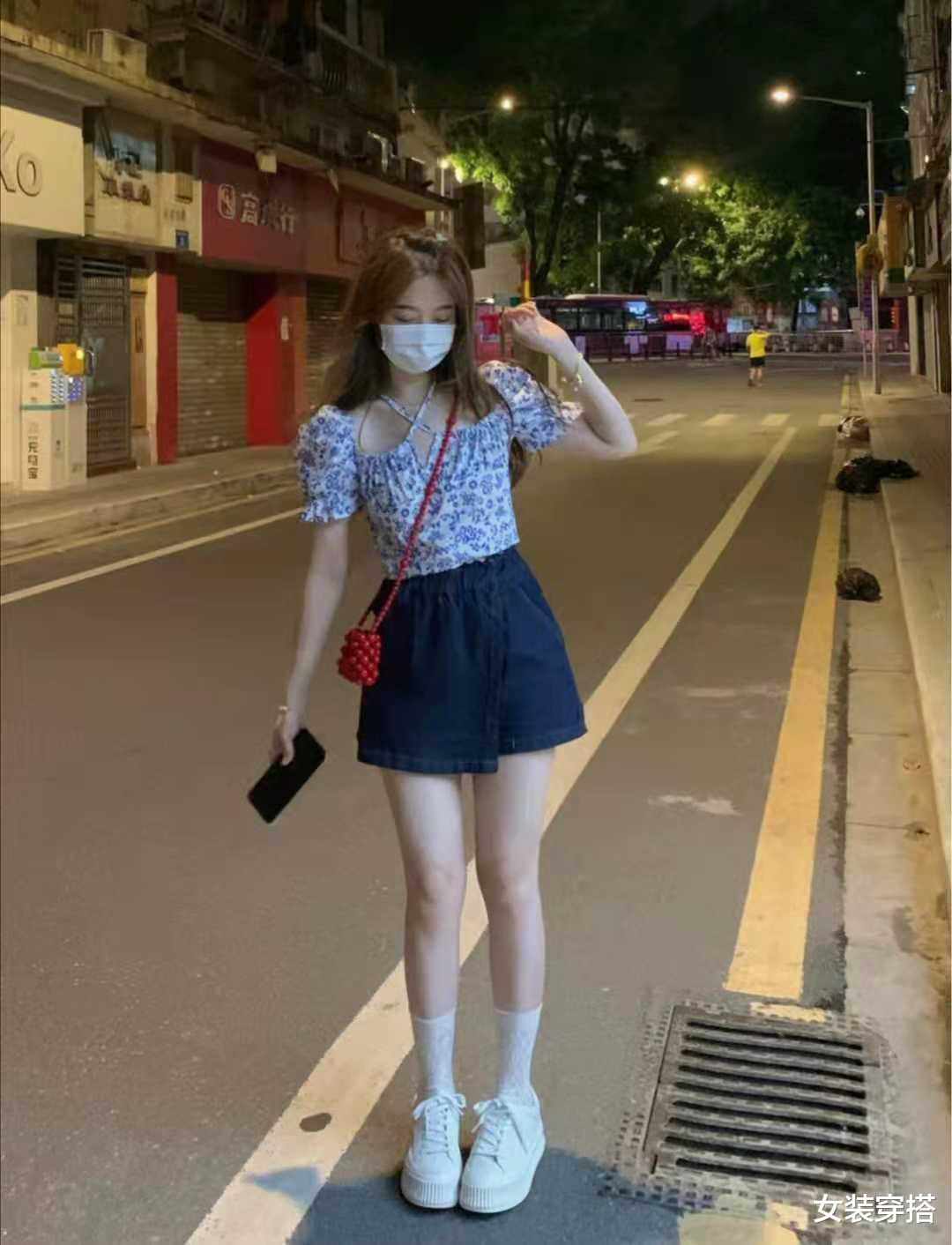 女装穿搭|女生穿短裤搭配什么鞋好看