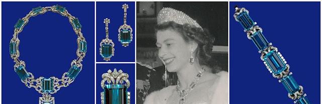 当年的明月 这俩王室的海蓝宝石项链好像，斯蒂芬妮戴上有感觉，荷兰的有情调