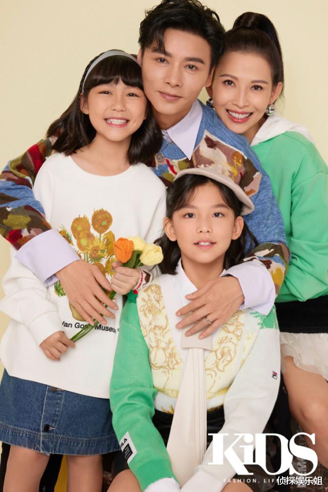王力宏|张晋蔡少芬拍全家福写真，女儿漂亮儿子乖巧，结婚14年幸福满满