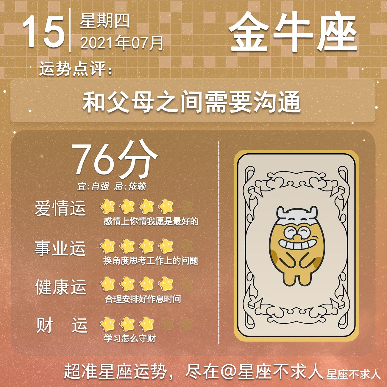 星座不求人|十二星座7月15号运势