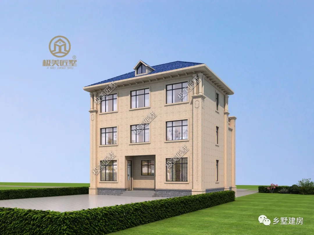 |回乡就盖一栋这样的欧式别墅吧！占地不足120平，岁月静好