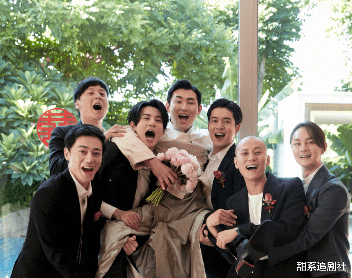 王彦霖|王彦霖大婚，伴郎韩东君、王鹤棣抢眼，陈立农坐轮椅送祝福