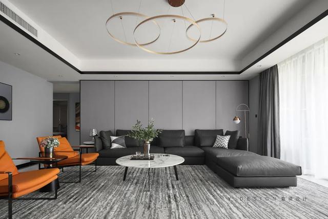 170㎡现代黑白灰,时尚优雅的设计,低调高级有档次