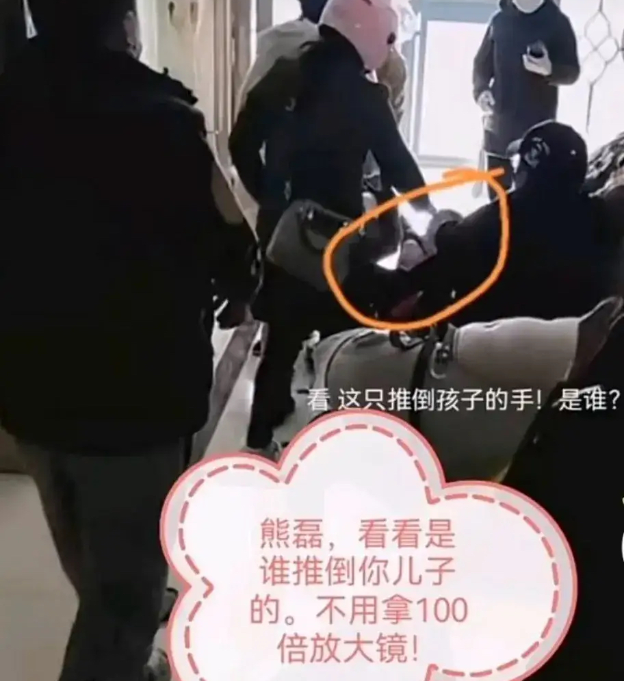 许敏|许敏朋友小七晒视频，她没有踢，是熊母亲手推倒了小外孙