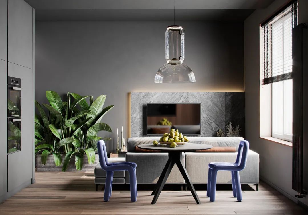 室内空间设计师:高级灰+胡桃木,不一样的视觉盛宴!