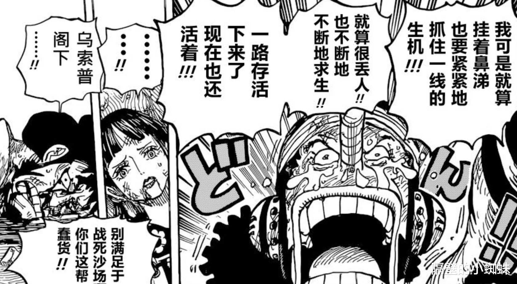 乌索普|海贼王1036话:绝境乌索普再现!成功解救友人,获得以藏的认可