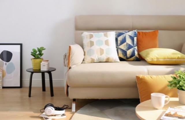 |晒晒表姐的40㎡单身公寓，客厅沙发美爆了，同事纷纷效仿