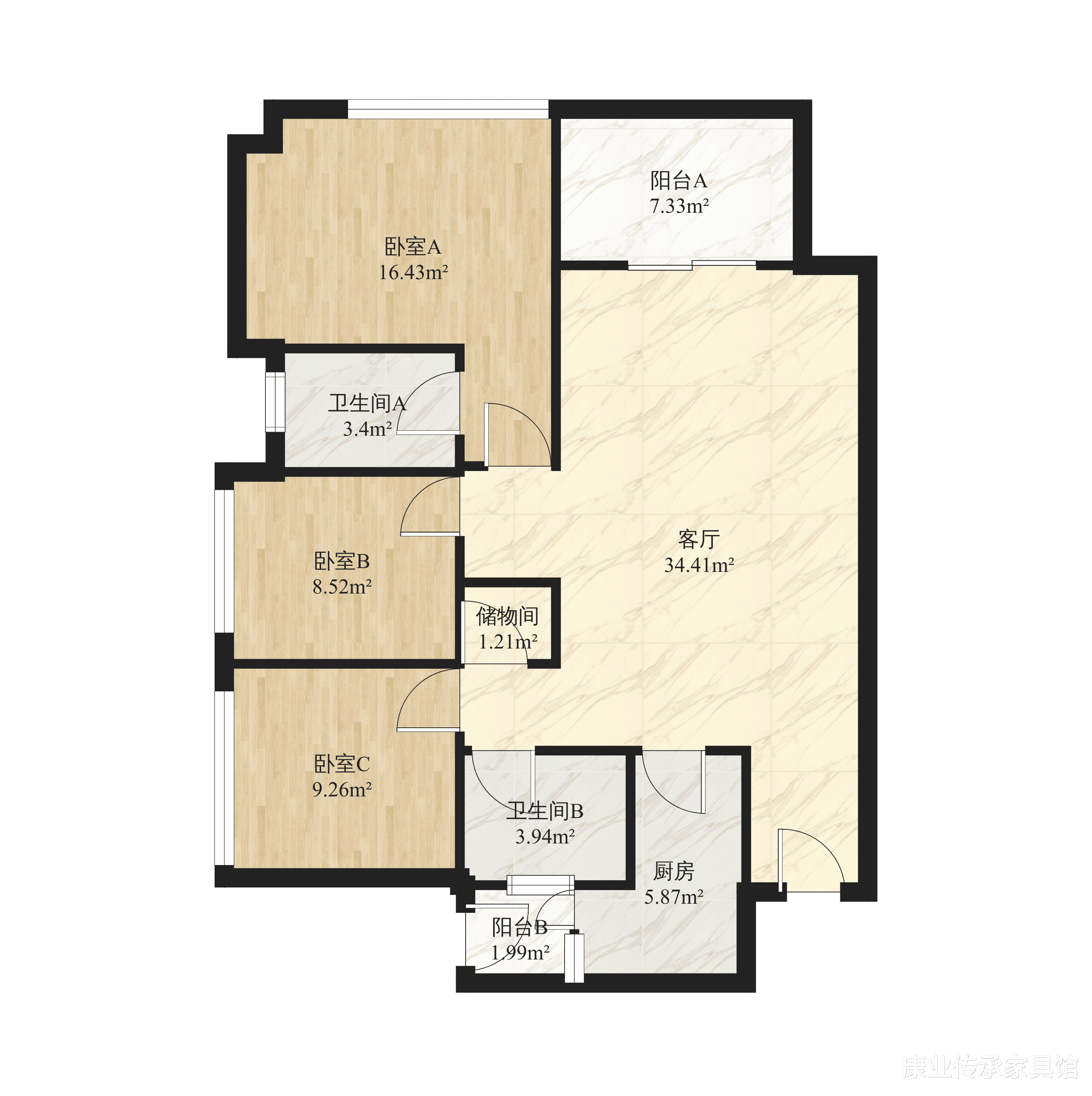 121㎡新中式，简约留白，传递东方雅致的意境美