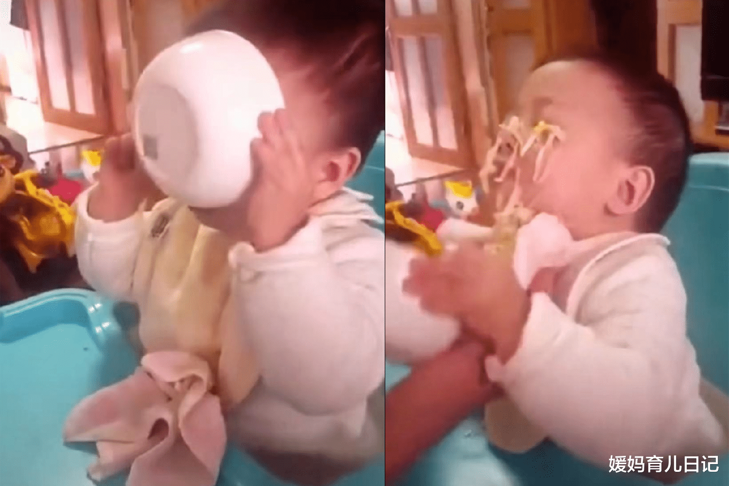 媛妈育儿日记|宝宝自主进食吃得太脏怎么办？家长的耐心，将换来良好的饮食习惯