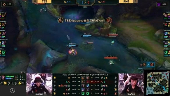 游戏主播|德杯淘汰赛：滔博豹女三路gank盘活局势，TES1-0RNG！