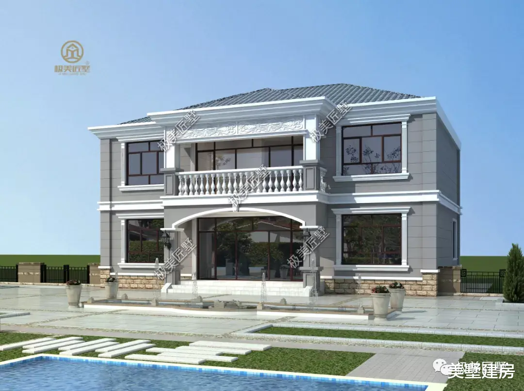 |对称设计的小宅，经典二层简欧别墅，喜欢不要错过