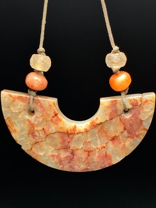 笔筒|文化期 和田玉红沁 玉璜 礼器玉饰