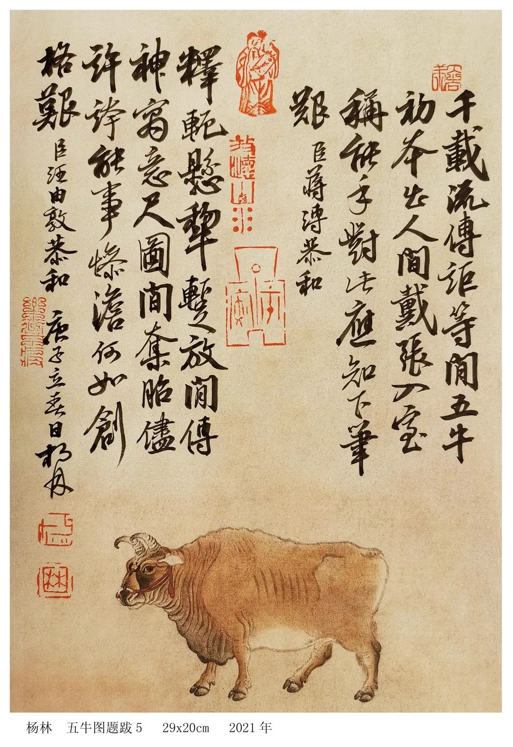 五牛图|牛年画牛！画家杨林对画韩滉《五牛图》