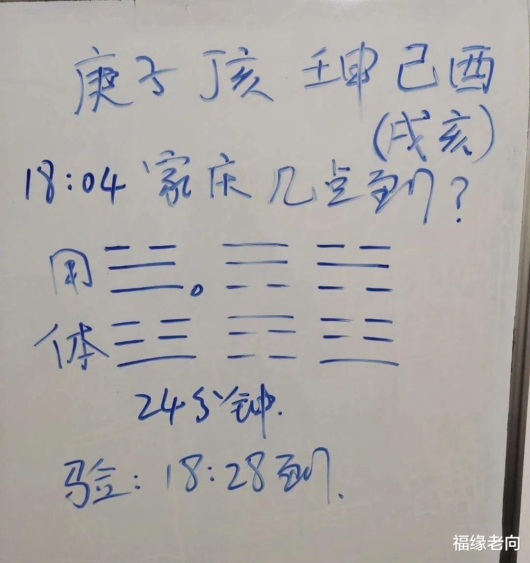 福缘老向|你有精确到分钟的卦例吗？以此为生，精于此道