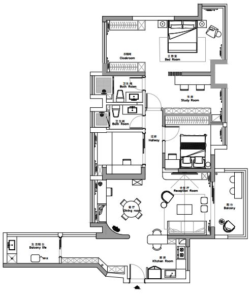 憧憬——100平方米简欧风格 | 佳境康城家装设计案例