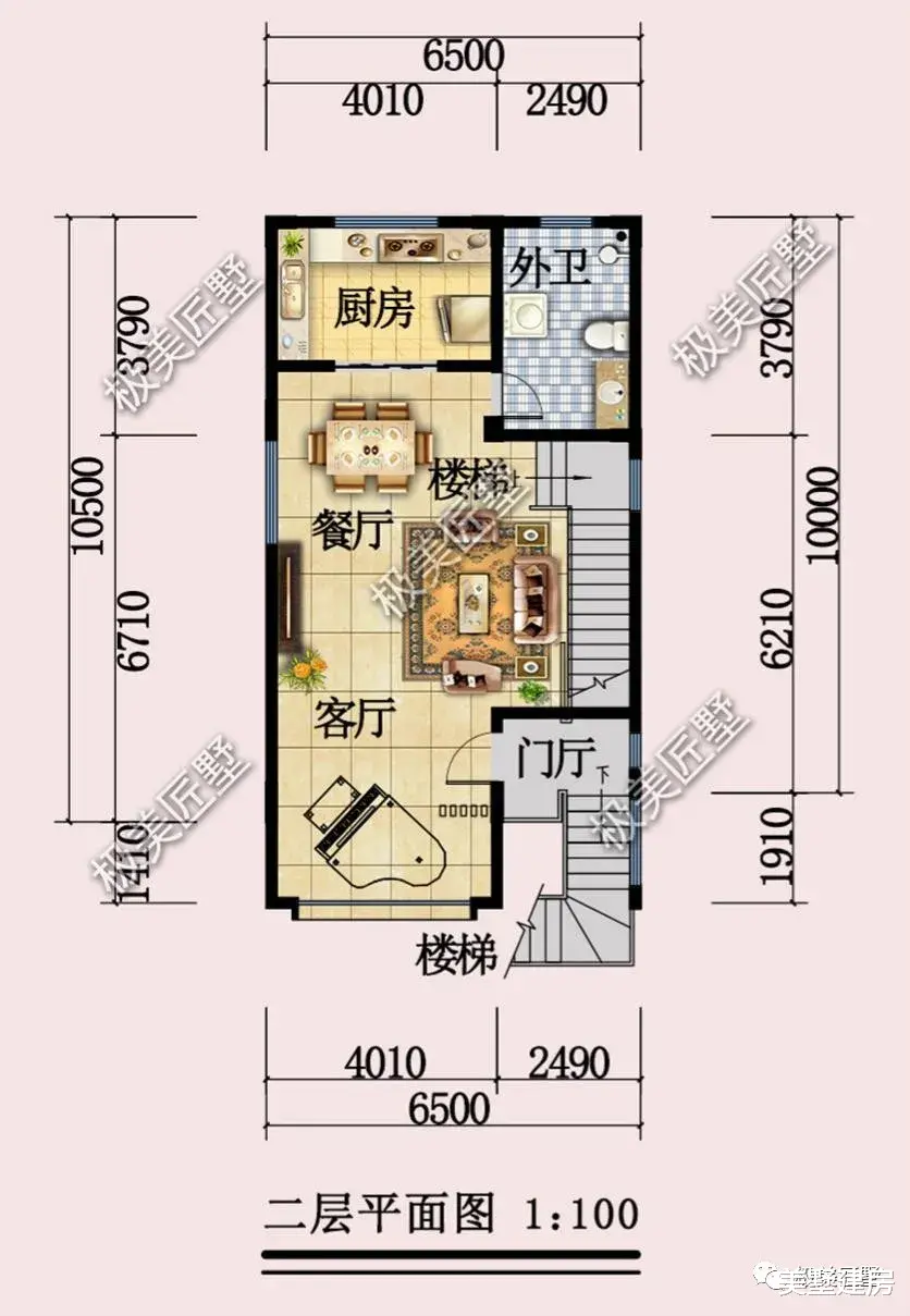 6.5×10.5米，小开间这样建，时尚又实用！