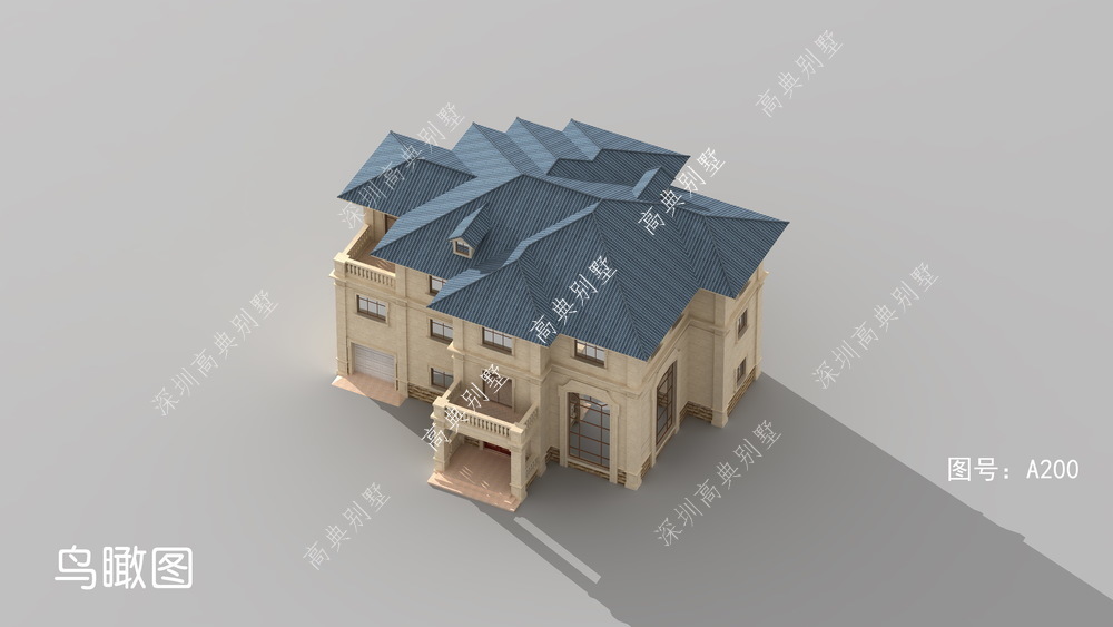 |简单的欧式别墅，户型好看，时尚又实用。