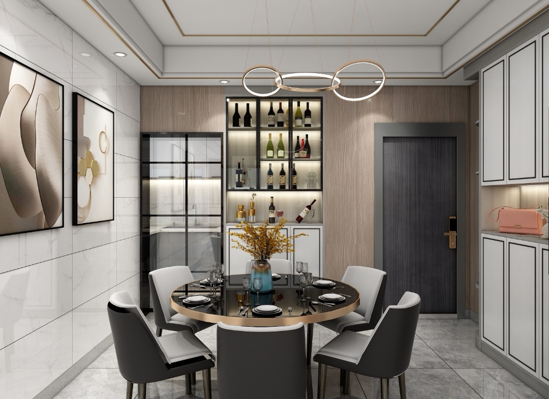 115平轻奢混搭风,这里有你们喜欢的厨房和卫生间,阳台才是亮点