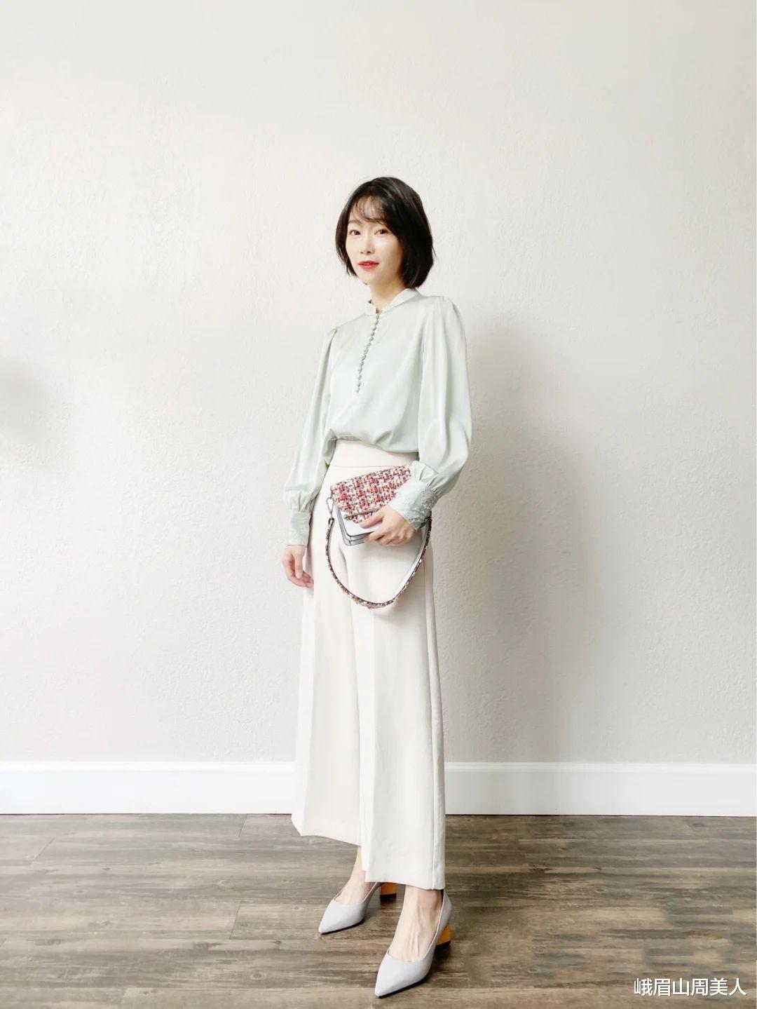 峨眉山周美人|有品位的女人穿“衬衫”，都懂这3个“诀窍”，怪不得这么高级