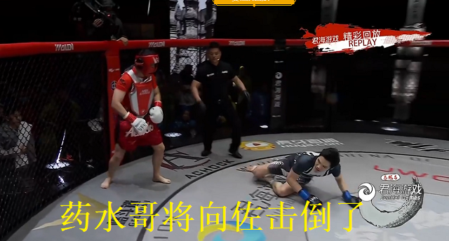 药水哥|药水哥拳赛一记重拳，将向佐击倒在地，网友调侃药水哥人要没了