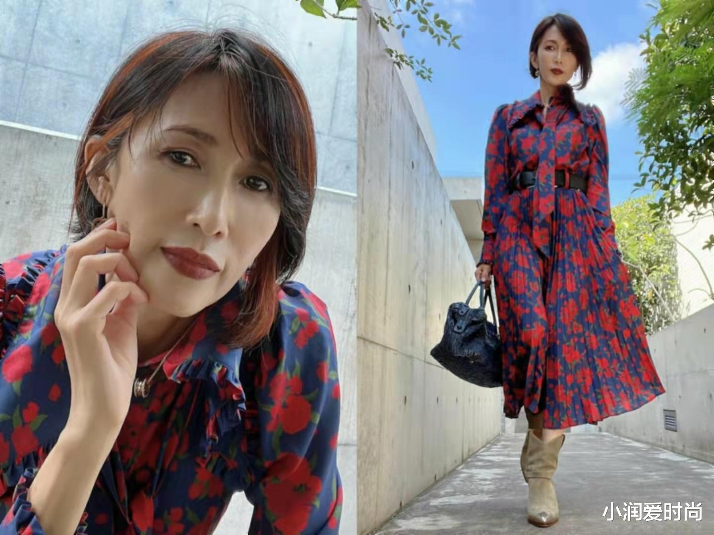 小润爱时尚 工藤静香老年干瘦仍会穿，毛衣搭阔腿裤保暖优雅，气质像晚年赫本