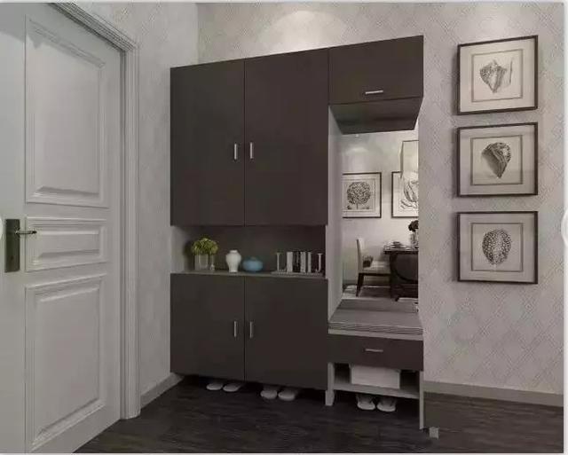 |一个玄关鞋柜就这样装，漂亮又美观，能放鞋、挂包包、当隔断用