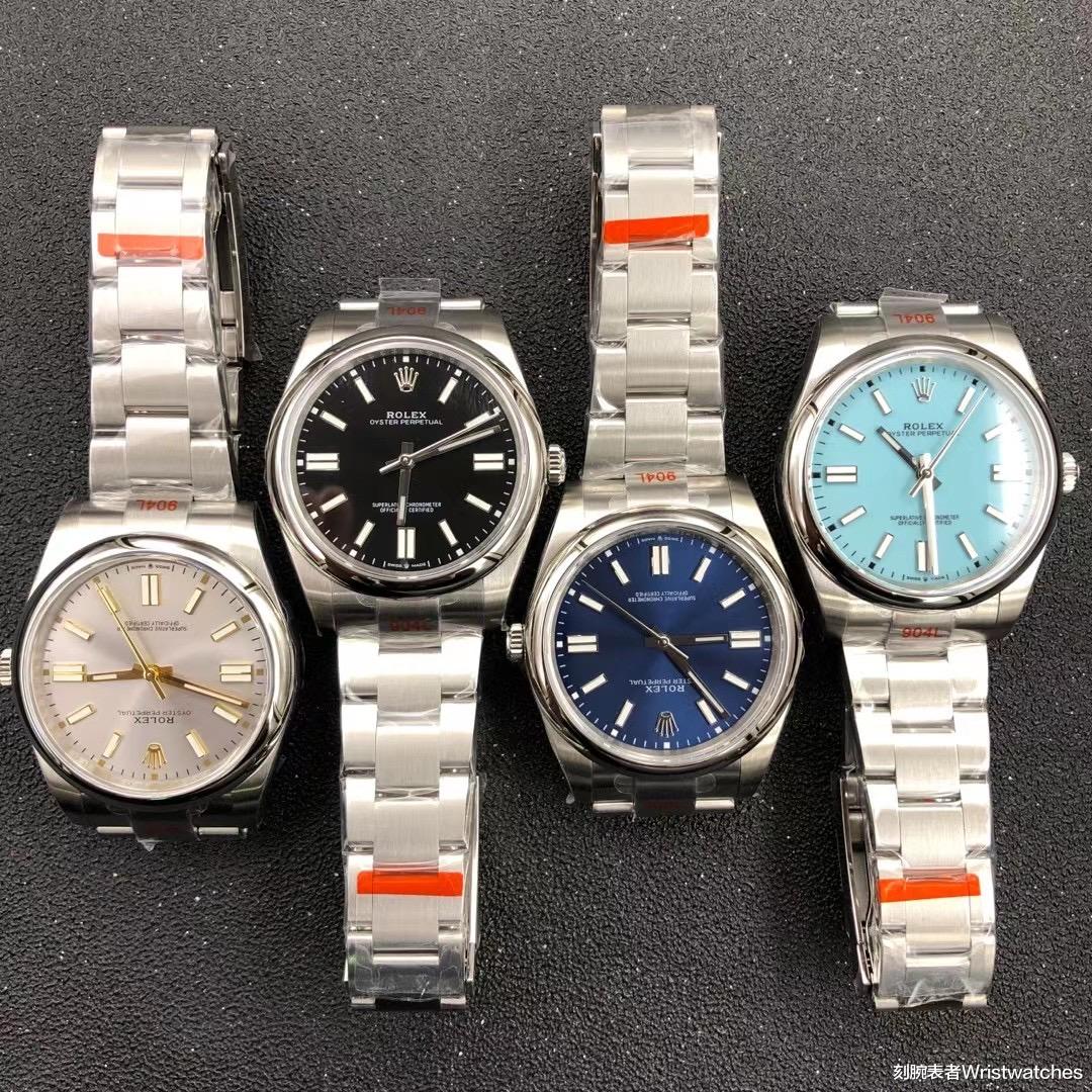 刻腕表者Wristwatches|EW厂劳力士蚝式恒动41MM彩色男表做工评测，会一眼假吗？