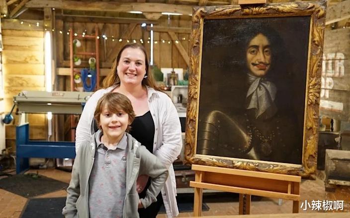 小辣椒啊 一个7岁小男孩，酷爱历史，发掘出一幅17世纪查理二世的肖像油画
