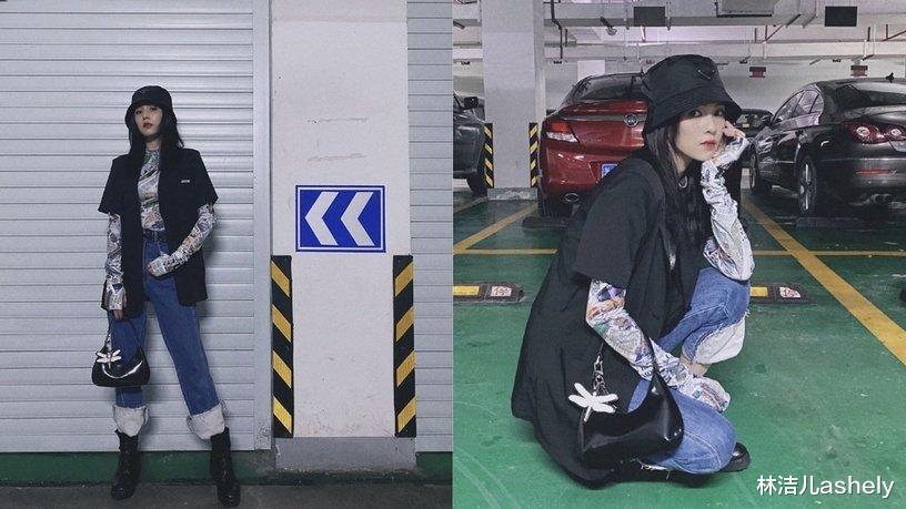 林洁儿ashely 白鹿堪称甜酷girl的穿搭模板,日常造型可盐可甜,私下更是配饰控