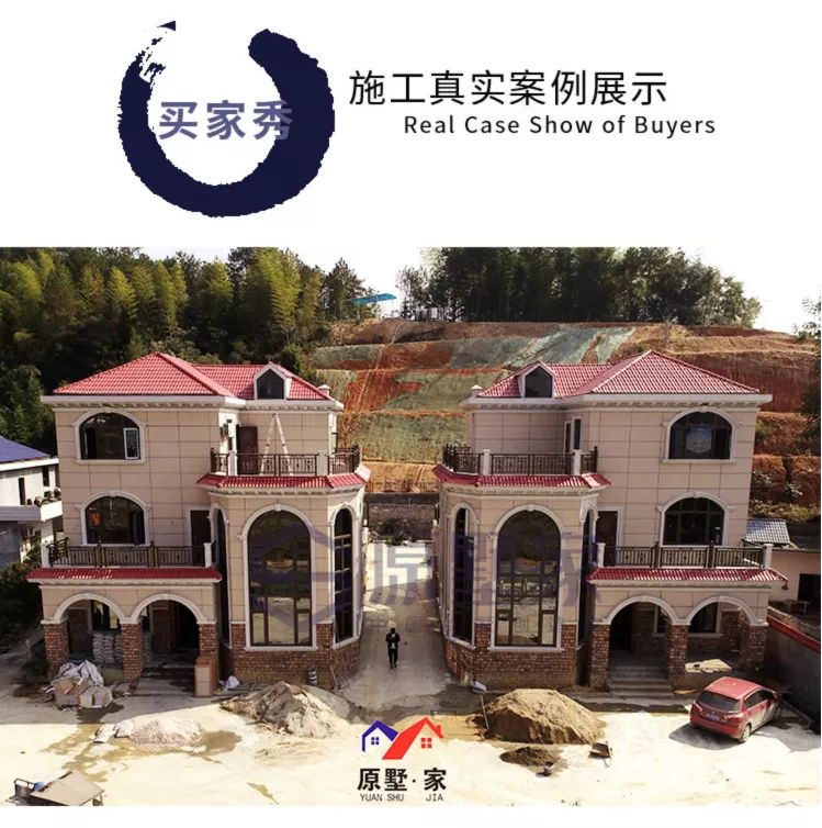 古典大气三层自建房,占地不大,附落成实拍图