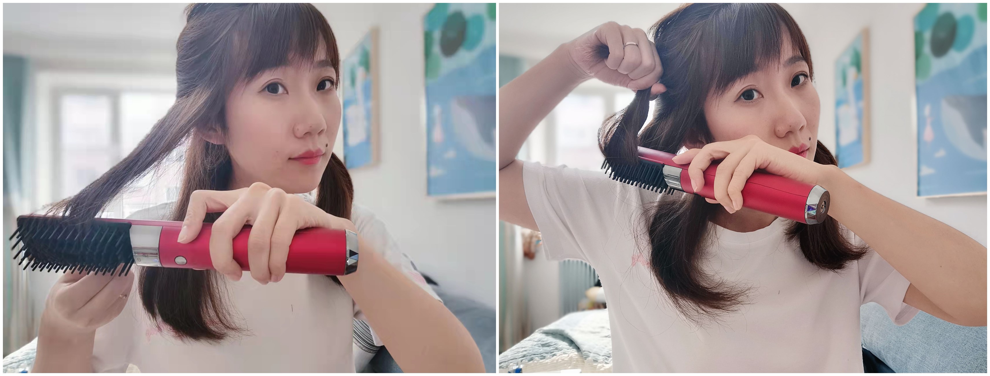 发型 暴躁girl必备，三分钟告别炸毛~宝藏发型神器——添可秀万智能美发梳使用分享