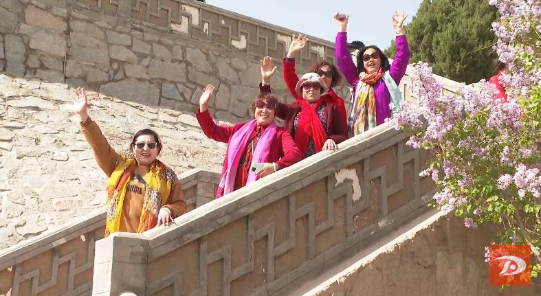 掌上敦煌 月牙泉边丁香花开醉游人