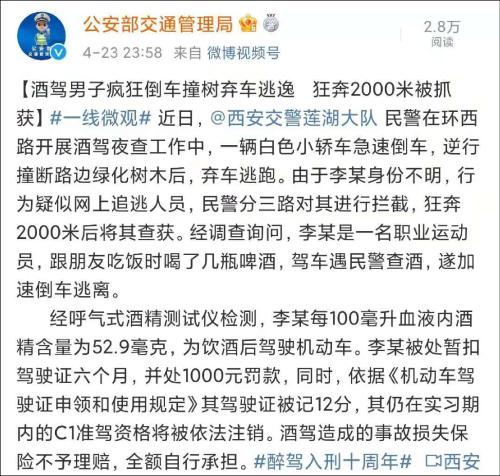 中国日报 国家一级运动员没跑过交警