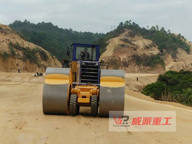 越秀|yct25冲击压路机补强压实，装载机带的冲击压路机施工原理