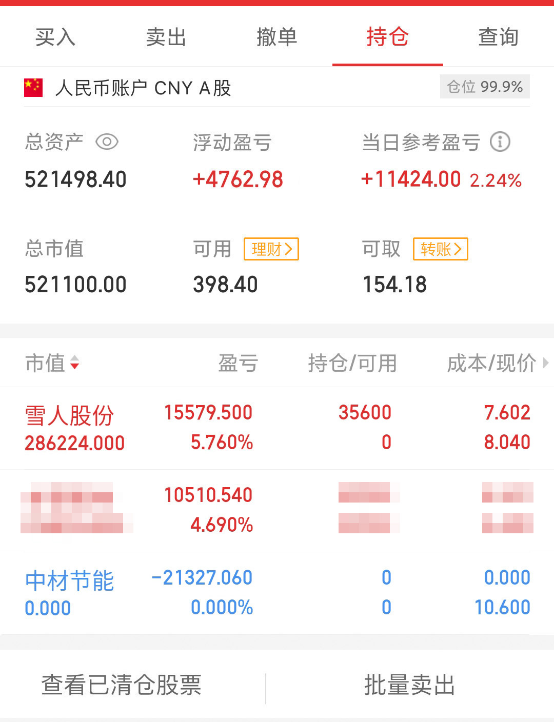 雪人股份 4.14复盘+个股解盘+操作记录：买入雪人股份