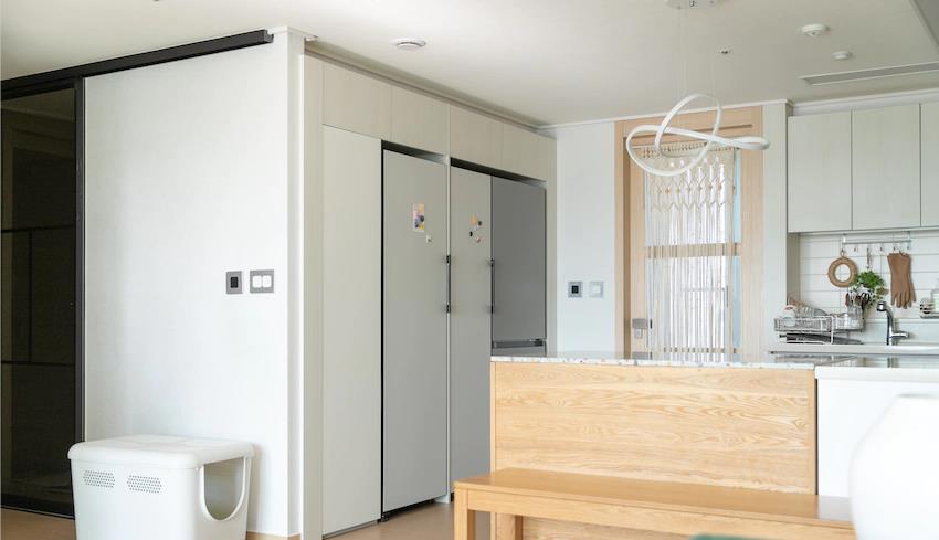 一眼相中这100㎡房,复古北欧风,客厅舍弃电视茶几,带孩子住刚好