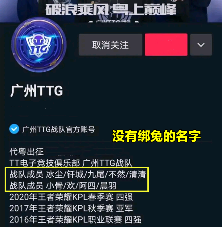 TTG官方名單不見綁兔的名字，仿佛人間蒸發，打假賽基本實錘-圖2