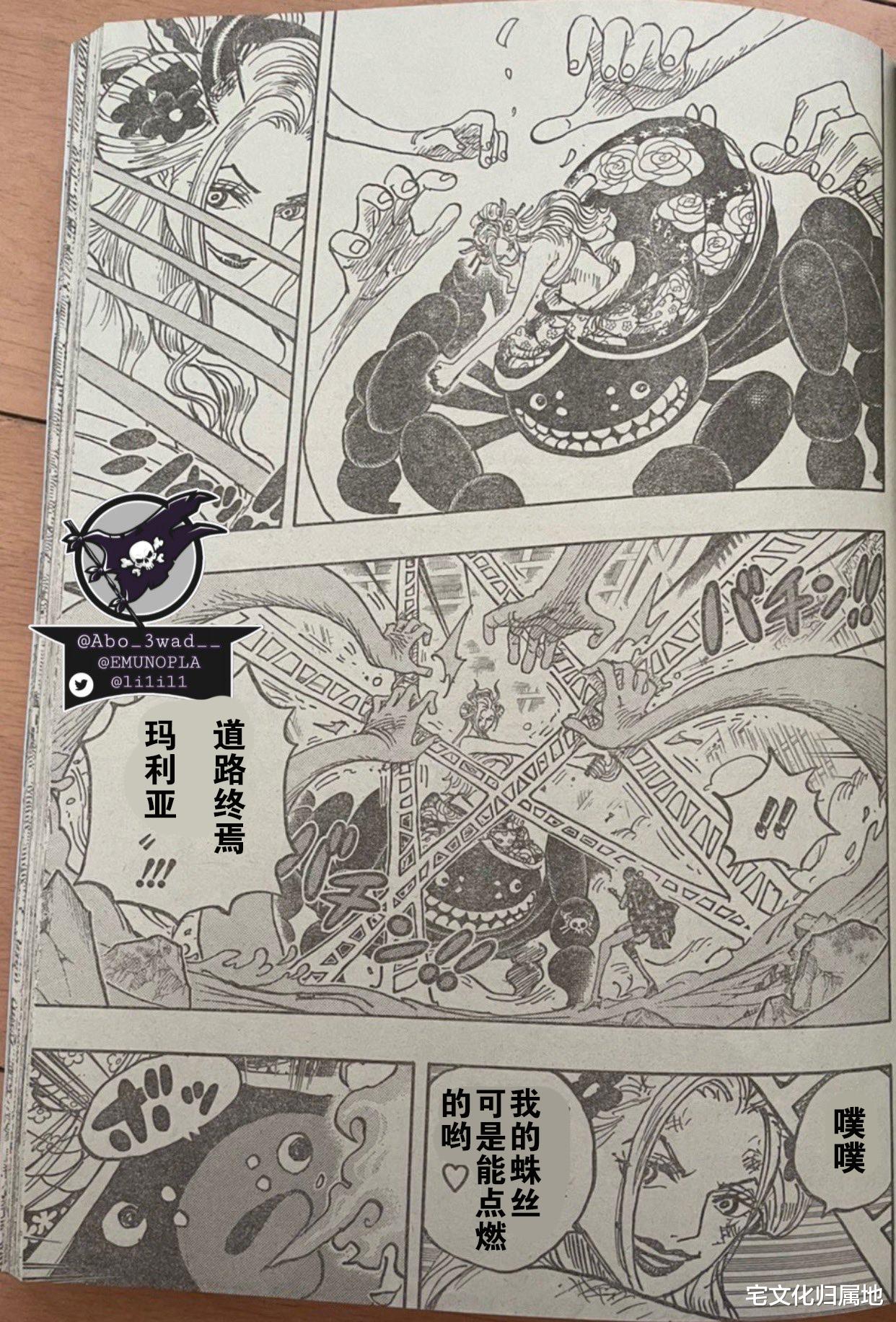 萨博|海贼王1021[个人汉化]罗宾展示恶魔花形态萨博在回忆中登场